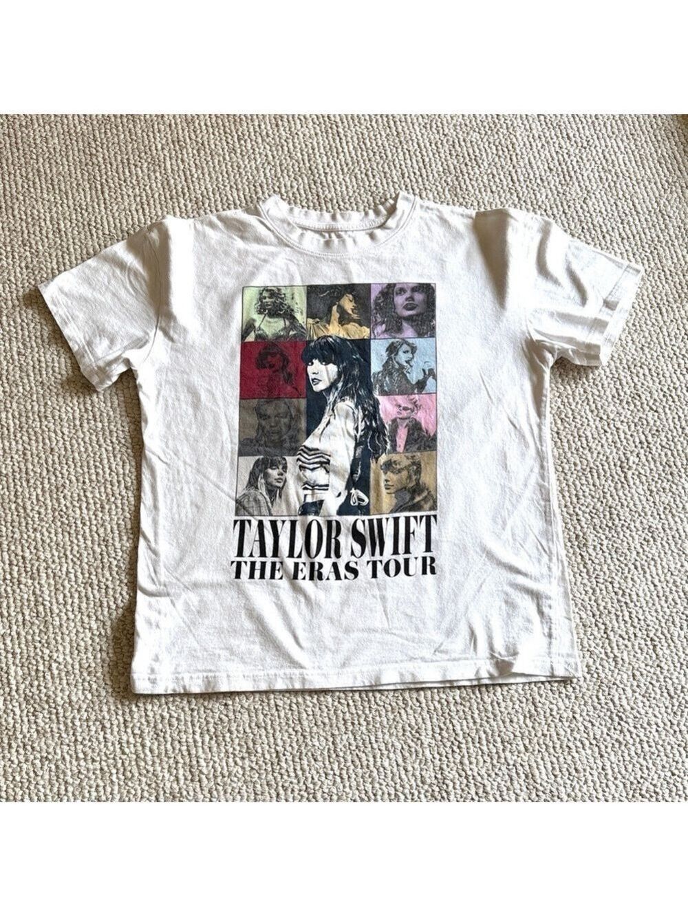 Taylor Swift The Eras Concert Tour 2023
Collage Print T Shirt White EUC Size S